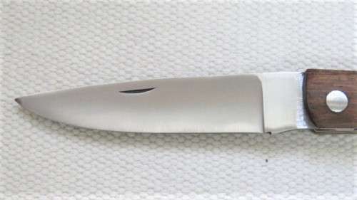 Fantastic Vintage Folding Knife With Slightly Curved Wooden Handle L: 205 mm