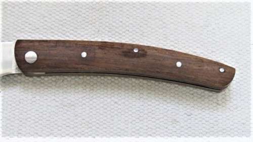 Fantastic Vintage Folding Knife With Slightly Curved Wooden Handle L: 205 mm