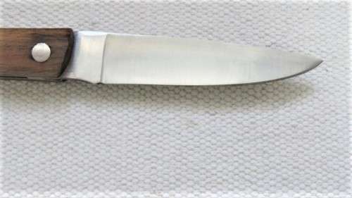 Fantastic Vintage Folding Knife With Slightly Curved Wooden Handle L: 205 mm