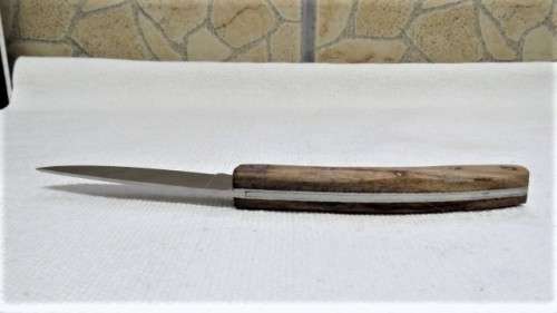 Fantastic Vintage Folding Knife With Slightly Curved Wooden Handle L: 205 mm
