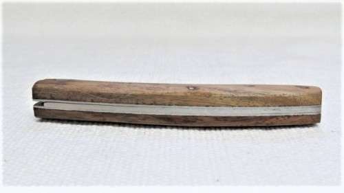Fantastic Vintage Folding Knife With Slightly Curved Wooden Handle L: 205 mm