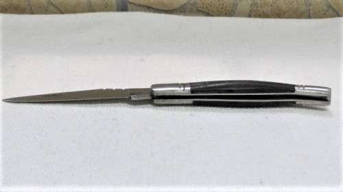 Fabulous Vintage `Laguiole 440` Folding Knife With Black Resin Handle L: 220 mm