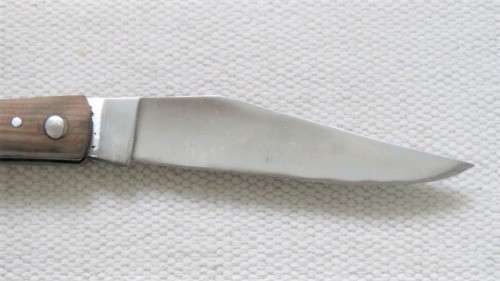 Wonderful Vintage Unbranded Folding Knife With Corkscrew And Two Tone Wood Handle L: 220 mm