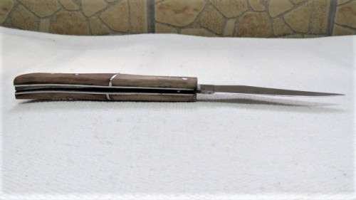 Wonderful Vintage Unbranded Folding Knife With Corkscrew And Two Tone Wood Handle L: 220 mm
