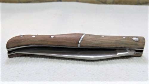 Wonderful Vintage Unbranded Folding Knife With Corkscrew And Two Tone Wood Handle L: 220 mm