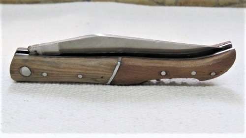 Wonderful Vintage Unbranded Folding Knife With Corkscrew And Two Tone Wood Handle L: 220 mm