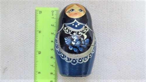 Superb Vintage Five Piece Wooden Russian Matryoshka Nesting Doll Set H: 145 mm
