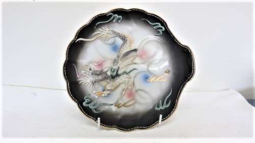 Exquisite Vintage Japanese Moriage Dragon Ware Tea Cup And Large Saucer/Plate