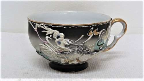 Exquisite Vintage Japanese Moriage Dragon Ware Tea Cup And Large Saucer/Plate
