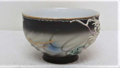 Exquisite Vintage Japanese Moriage Dragon Ware Tea Cup And Large Saucer/Plate