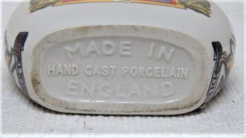 Fabulous Vintage 200ml British Navy Pusser`s Rum Hand Cast Porcelain Hip Flask (Empty) H: 150 mm