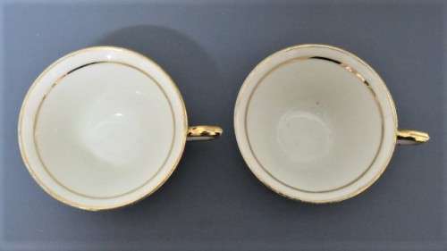 Two Wonderful Vintage Terschenreuth Bavaria Demitasse Porcelain Duos Details in Description.