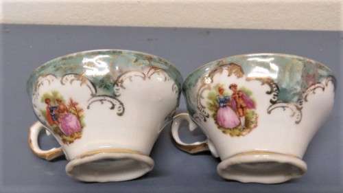 Two Wonderful Vintage Terschenreuth Bavaria Demitasse Porcelain Duos Details in Description.