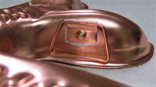 Two Vintage Lightweight Copper Coloured Fish Shaped Jelly Moulds L: 305 mm (RELISTED ITEM)