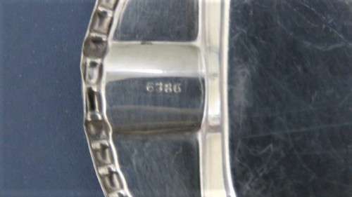 Two Antique .830 Silver Small Round Ashtrays Square Inner Decorative Border D: 70 mm 36 g