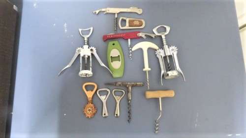 Lot of Twelve Vintage Corksrews and Bottle Openers SOLD AS IS