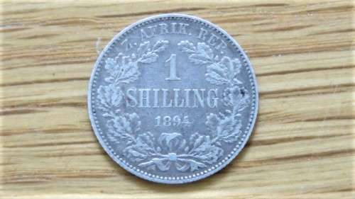 Zuid Afrikaansche Republiek (ZAR) Silver 1894 One Shilling Coin (5.6 g)