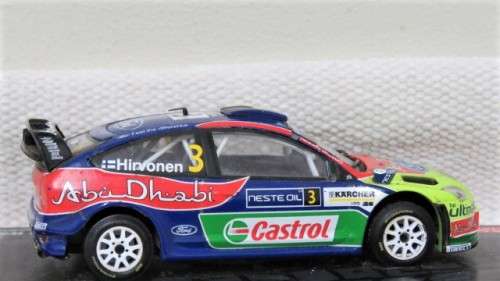 D/Cast Champion Rally Cars 2008 Ford Focus WRC M. Hirvonen - J. Lehtinen No Hard Plastic Cover 1:43