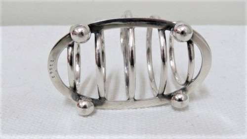 Antique Hallmarked Birmingham Elkington & Co Ltd 1932-33 Small Oval Silver Toast Rack (65 g)