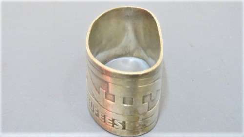 Scarce Vintage Voortrekker Eeufees 1838-1938 Silver Oval Serviette Ring 67 x 25 mm (39 g)