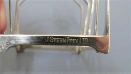 Hallmarked Antique Birmingham Adie Bros Ltd Edward VIII 1936-37 Silver Toast Rack 75 x 40 mm (41 g)