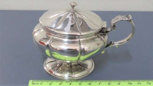 H/marked Antique London William Bateman & Daniel Ball 1840-41 Silver Sugar Bowl H: 60 mm (160 g)