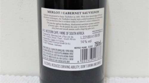 Sealed 750ml Bottle of Laborie 2020 Merlot/Cabernet Sauvignon