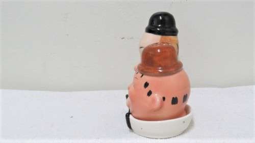 Wonderful Vintage Beswick Laurel And Hardy Salt/Pepper Cruet Set With Stand 9,5 x 12 cm