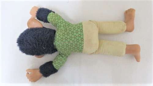 Adorable Vintage Stuffed Toy Chimpanzee Rubber Hands, Feet, Ears And Face L: 48 cm SOLD AS IS