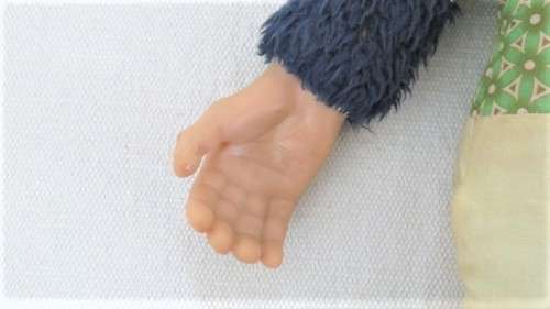 Adorable Vintage Stuffed Toy Chimpanzee Rubber Hands, Feet, Ears And Face L: 48 cm SOLD AS IS