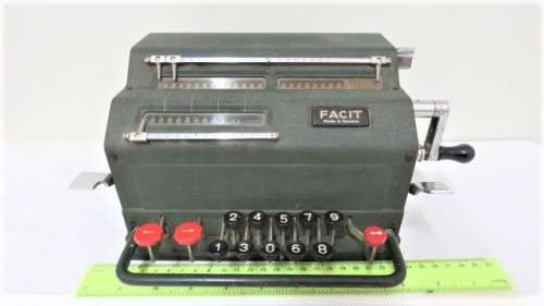Vintage Atvidaberg-Facit Model TK Mechanical Pinwheel Calculator Made In Sweden SOLD AS IS