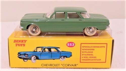 Boxed Dinky Toys Editions Atlas Die Cast Chevrolet `Corvair` #552 Scale 1:43 L: 105 mm