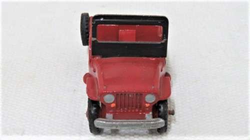 Vintage Meccano Dinky Toys Die Cast Red Jeep #25 Y No Box Scale 1:43 L: 83 mm SOLD AS IS