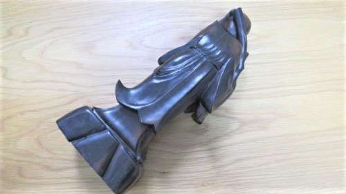 Vintage Rosewood Hand Carved Chinese Immortal God of Prosperity Shou Figurine H: 32 cm SOLD AS IS