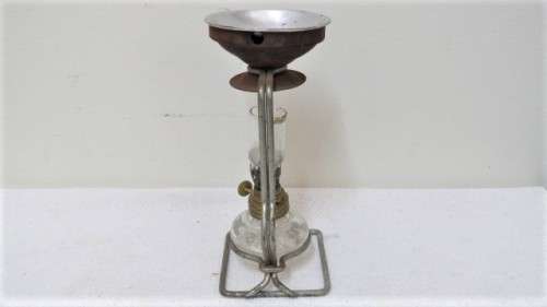Fantastic Vintage Vapo-Cresolene Burner Lamp With Boxed Bottle of Cresolene Liquid H: 165 mm