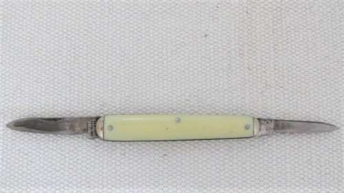 Vintage Rodgers Cutlers `To His Majesty` Two Blade Folding Knife Cream Bone Handle170 mm SOLD AS IS