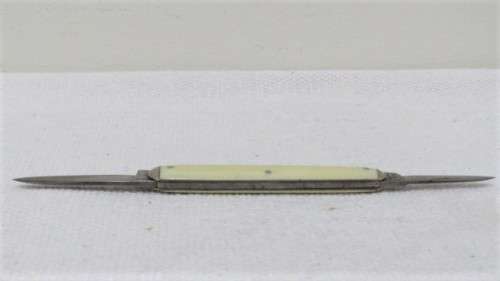 Vintage Rodgers Cutlers `To His Majesty` Two Blade Folding Knife Cream Bone Handle170 mm SOLD AS IS
