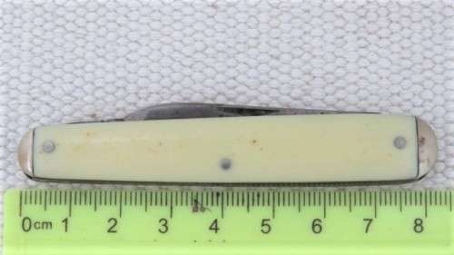 Vintage Rodgers Cutlers `To His Majesty` Two Blade Folding Knife Cream Bone Handle170 mm SOLD AS IS
