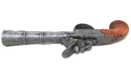 Vintage Replica Non-Firing Flintlock Powder Pistol/Blunderbuss L. Richards No. 6  290 mm SOLD AS IS