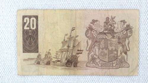 Four South African Bank Notes - R20, R10, R5, R2 Gerhard de Kock & CL Stals Details in Description