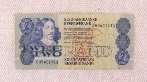 Four South African Bank Notes - R20, R10, R5, R2 Gerhard de Kock & CL Stals Details in Description