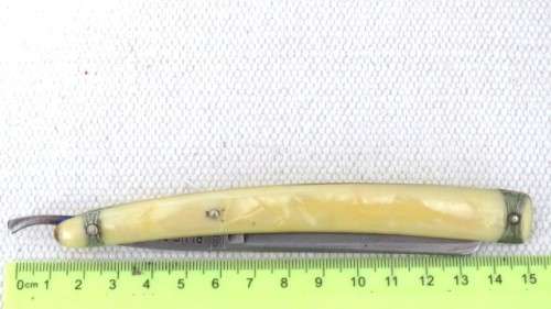 Vintage Blue Diamond 105 Cut Throat Straight Razor In Box Made By Solingen Germany L: 243 mm