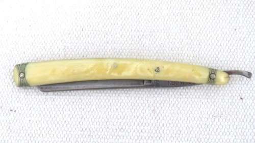 Vintage Blue Diamond 105 Cut Throat Straight Razor In Box Made By Solingen Germany L: 243 mm
