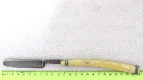 Vintage Blue Diamond 105 Cut Throat Straight Razor In Box Made By Solingen Germany L: 243 mm