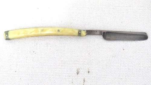 Vintage Blue Diamond 105 Cut Throat Straight Razor In Box Made By Solingen Germany L: 243 mm