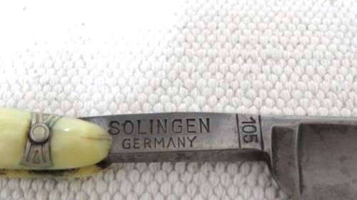 Vintage Blue Diamond 105 Cut Throat Straight Razor In Box Made By Solingen Germany L: 243 mm