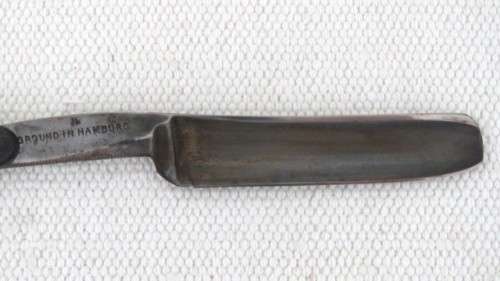 Vintage Kropp Cutthroat Straight Razor In Box Wood Handle Ground in Hamburg L: 260 mm SOLD AS IS