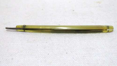 Vintage Bismarck Solingen Cutthroat Straight Razor Original Box Yellow Transparent Handle L: 240 mm
