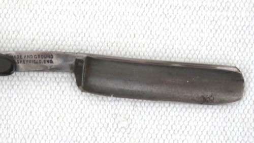 Vintage Boxed Kropp Cutthroat Straight Razor Brown Handle Made & Ground In Sheffield England 25,5 cm