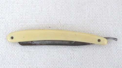 Vintage J.A. Henckels Solingen Zwillingswerk Cutthroat Razor Original Box Decorated Handle 23,5 cm